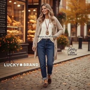 Lucky Brand fringe boho waterfall draped cardigan *shop@iamwarrior